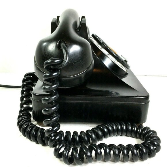 Vtg Black Rotary Desk Phone The North Electric MFG Co-Plug NOT Modern Connection - Picture 3 of 12